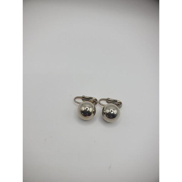 Vintage Earrings Clip On Gold Tone Ball Round Stud Jewelry Costume - Picture 11 of 14